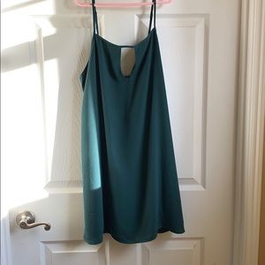 Tobi Emerald green keyhole mini shift dress